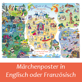 Großes Märchen Lernposter Englisch – Poster für Schule, Englischunterricht, Familie