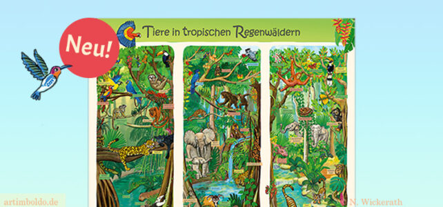 Regenwald Tiere Poster 2024